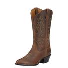 Botas de cowgirl ARIAT Heritage R Toe femininas de couro marrom
