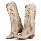 Botas de cowgirl SaraIris com franja até o joelho e borla para mulheres Botas de cowgirl SaraIris com franja até o joelho e borla para mulheres