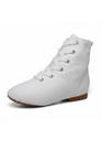 Botas de dança MSMAX com cadarço para mulheres brancas 8M