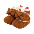 Botas De Inverno De Pelúcia Com Laço De Borboleta Para Bebês Meninas, Sapatos De Algodão