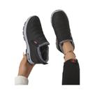 Botas De Inverno Femininas Com Forro De Lã, Quentes E Casuais, Calçados De Algodão Até O Meio Da Botas De Inverno Femininas Com Forro De Lã, Quentes E Casuais, Calçados De Algodão Até O Meio Da
