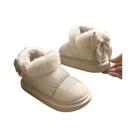 Botas De Inverno Femininas Com Forro Quente E Laço De Algodão, Impermeáveis, Estilo Novo 2024