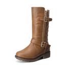 Botas de Inverno Femininas de Cano Alto DREAM PAIRS com Pelo Sintético Bege