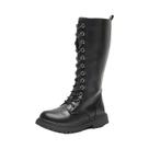 Botas De Motocicleta Longas Até O Joelho Para Meninas, Botas De Plataforma De Borracha Macia, Moda
