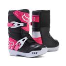 Botas de Motocross Fox Racing Kids Comp Preta/Rosa - Tamanho 13