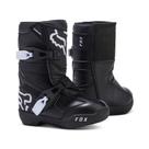 Botas de motocross Fox Racing Kids Comp pretas tamanho 10
