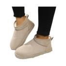 Botas De Neve Femininas De Camurça Tamanho Grande Com Sola Grossa, Quentes, Casuais, Bico Redondo,