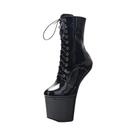 Botas de Plataforma Femininas de 8 Polegadas - Salto Alto para Dança do Varão (Tamanhos 36-46)
