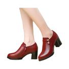 Botas De Salto Alto Em material sintético Preto Para Mulheres, Clássicas Com Bico Redondo, Calçados De