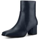 Botas de tornozelo Perphy Chunky Heel azul escuro de material sintético para mulheres