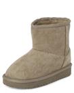 Botas de tornozelo The Children's Place para bebês e meninas forradas com pele sintética
