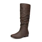 Botas DREAM PAIRS BLVD até o joelho, tamanho 7,5, marrons