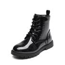 Botas DREAM PAIRS Infantil Combat Cano Curto Preto com Zíper Lateral