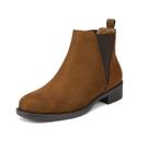 Botas DREAM PAIRS ISABELLA-2 Camel Slip On com Salto Grosso