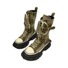 Botas Femininas De Luxo Com Salto Baixo, Bico Redondo, Em Tecido De Algodão, Cano Médio, Slip-On, Botas Femininas De Luxo Com Salto Baixo, Bico Redondo, Em Tecido De Algodão, Cano Médio, Slip-On,
