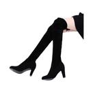 Botas Femininas De Outono Acima Do Joelho, Antiderrapantes, Com Salto Grosso, Confortáveis E