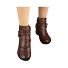 Botas Femininas De Salto Baixo Com Zíper Lateral, Botas Curtas Casuais De Inverno, Presente Para