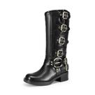 Botas femininas DREAM PAIRS até o joelho, pretas, tamanho 8,5