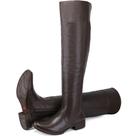 Botas Femininas Montaria Couro Cano Longo Over The Knee Rasteira