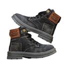 Botas jeans masculinas de cano alto, calçados esportivos casuais, botas masculinas da moda e da moda