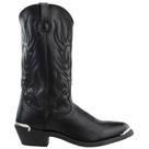 Botas Laredo Paris para homens, meia panturrilha, couro preto, tamanho 12