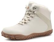 Botas masculinas minimalistas descalças Eagsouni, botas de neve impermeáveis femininas, tênis de inverno, botas curtas de trabalho modernas, botas de tornozelo para caminhadas ao ar livre, bege