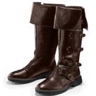 Botas piratas Jiuguva, traje renascentista medieval masculino, marrom
