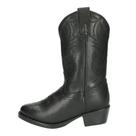 Botas Smoky Mountain Outlaw de couro preto para crianças Cowboy