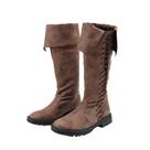 Botas UPUPCOS Medieval Knight Viking para homens altos e marrons