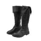 Botas UPUPCOS Medieval Viking Pirate masculinas altas pretas