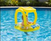 Bote Boia Bebê Assento Cobertura Piscina Infantil