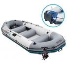 Bote Inflável Intex Mariner 4 C/ Par Remos Bomba Barco Pesca e Suporte Motor