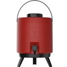 Botijão Garrafa Térmica Cor Vermelho Maxitermo 8 Litros Com Torneira e Pés Termolar