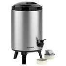 Botijão GARRAFA Térmica Inox Soprano 9,5 L com Torneira e Suporte