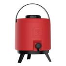 Botijão térmico 8 L com torneira vermelho