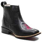 Botina Bota Country Texana Feminina Bico Quadrado