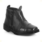 Botina Bota Infantil Couro Leve Macio Zíper Preto Modelo 13030