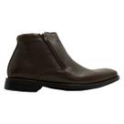 Botina Casual Masculina Anatomic Gel Zíper Lateral Confortável Couro Inverno Trabalho Fazenda Macio