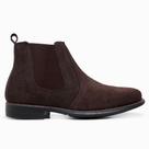 Botina Chelsea Masculina em Couro Legítimo Camurça Nobuck Bota Casual Costurada Vaqueiro