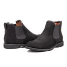 Botina Chelsea Texas Gold Conforto Couro Crazyhorse Preto