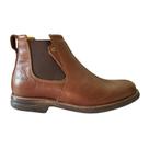Botina Clássica Masculina Em Couro Zebu Areia 47994