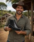 Botina Comfort Couro Angus ROBUSTA