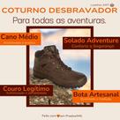 Botina Coturno Desbravador Para Trilha Couro Legítimo.