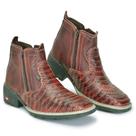 Botina Country Masculina Bota Texana Couro Butina Escamada