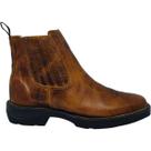 Botina Country Masculina Casual Dia a Dia Passeio Trabalho Festa Peão Costurada Bico Quadrado Cano Curto Big Bull 2700