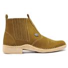 Botina Country Sola Concha Bota Texana Masculina Couro