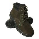 Botina Couro Nobuck com Pico PVC Café - 38