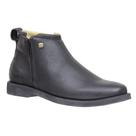 Botina Masculina Bico Redondo Couro Preto Zebu 27771