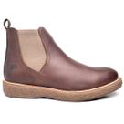 Botina Masculina Chelsea Casual Couro Legitimo Cafe
