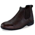 Botina Masculina Chelsea Em Couro Macia Elastico Lateral Puxador Traseiro Solado Borracha Frio Inverno Tamanho:37Cor:Ca